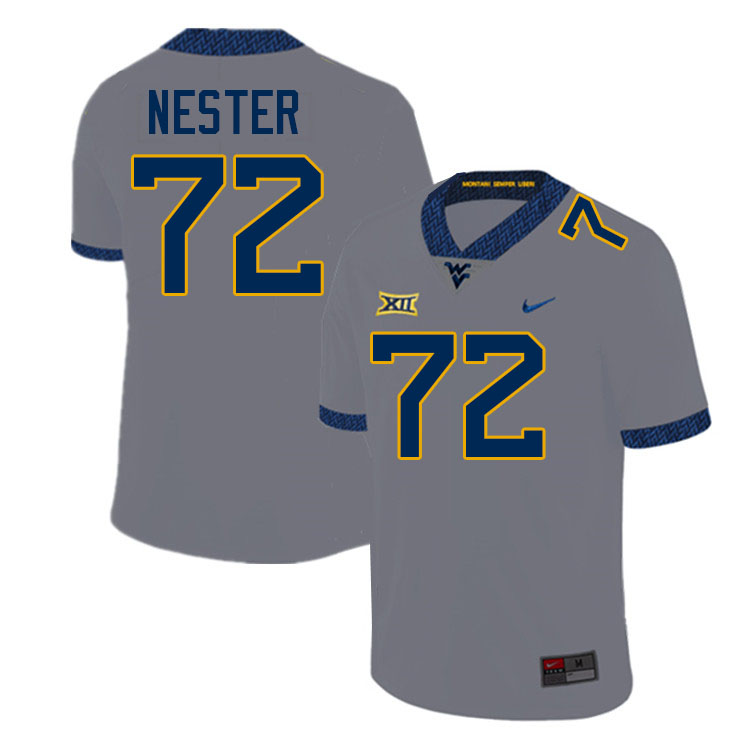 Doug Nester WVU Jersey,West Virginia Mountaineers #72 Doug Nester Jersey Youth College-Grey